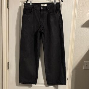 Abercrombie & Fitch The Ultra Loose Low Rise Black Jeans
